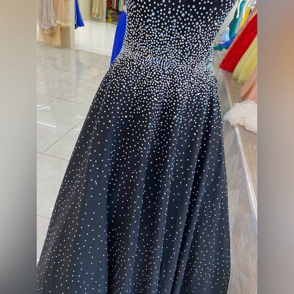 Black with rhinestones dress for multiple occasions, size XS can fit like a S - Picture 2 of 4